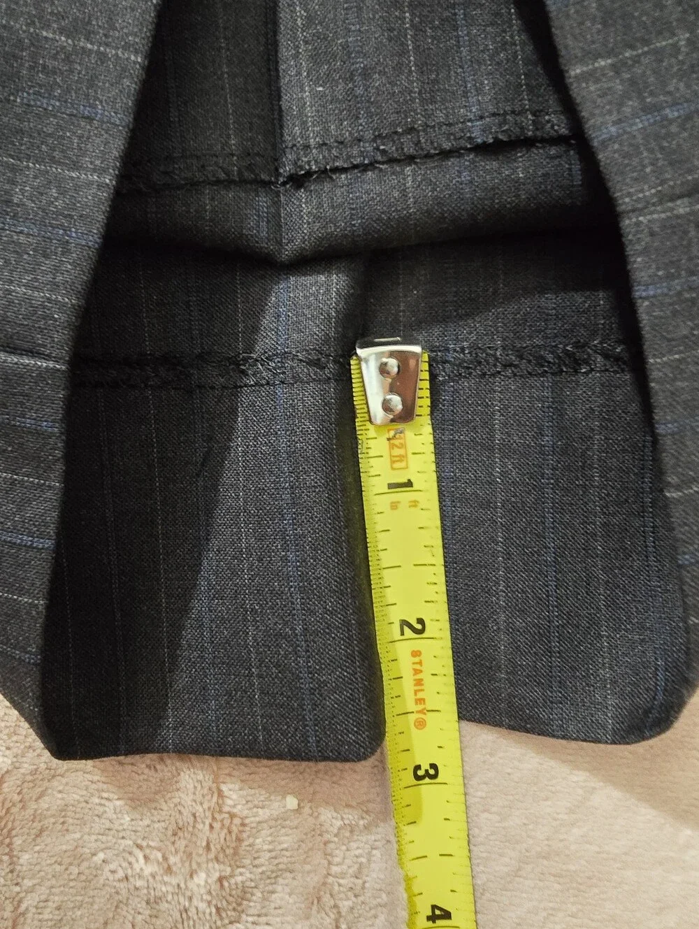 Armani Collezioni Dark Gray Pinstripe Wool Suit 56 R